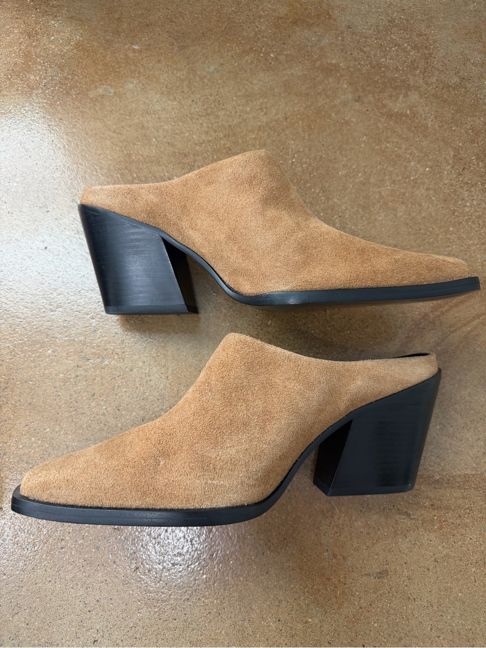 Rag & Bone Joni Suede Mule Brownwood Suede Block Heel EU 41 / US 10.5 - Picture 4 of 8